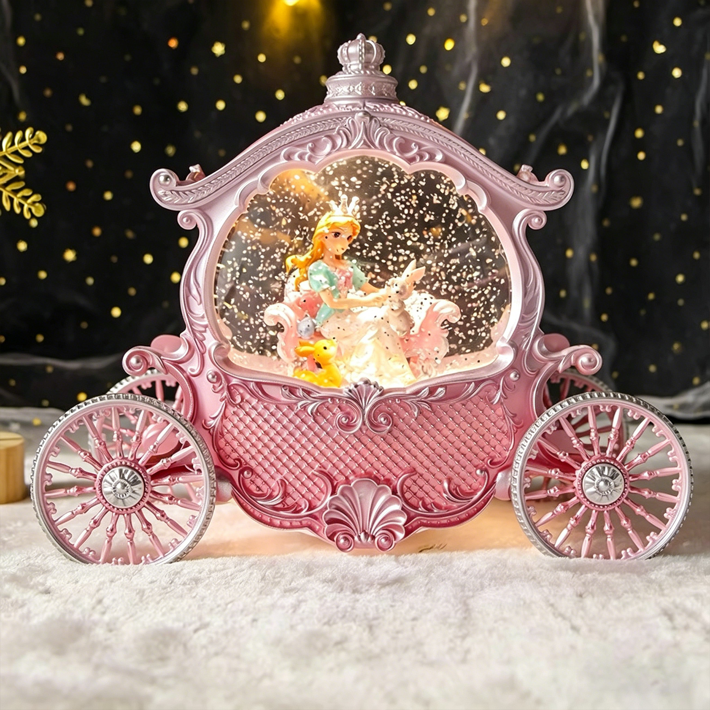 Celestial Serenade™ | Princess Carriage Snow Globe Music Box