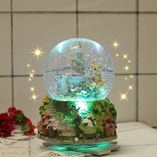 Celestial Serenade™ Kitten Garden Snow Globe Music Box