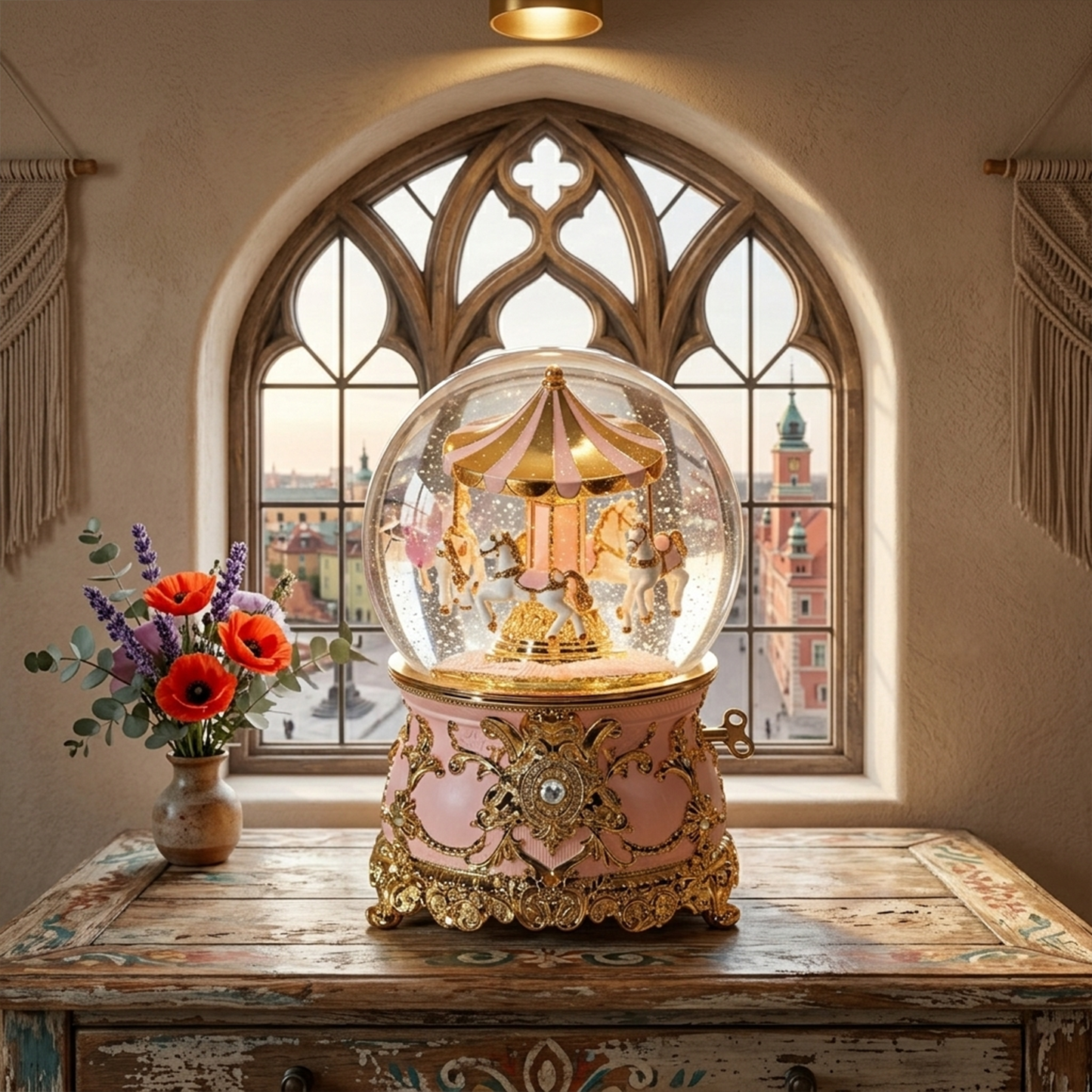 Celestial Serenade™ Multi-Color Carousel Snow Globe Music Box Collection
