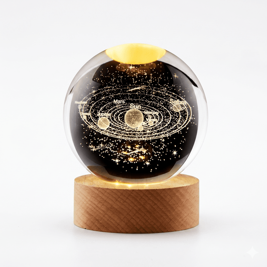 Celestial Serenadeβ’ 3D Engraved Crystal Ball Night Light Warm Light Modes Crystal ball | Celestial Serenade | Gift & Desk Decor