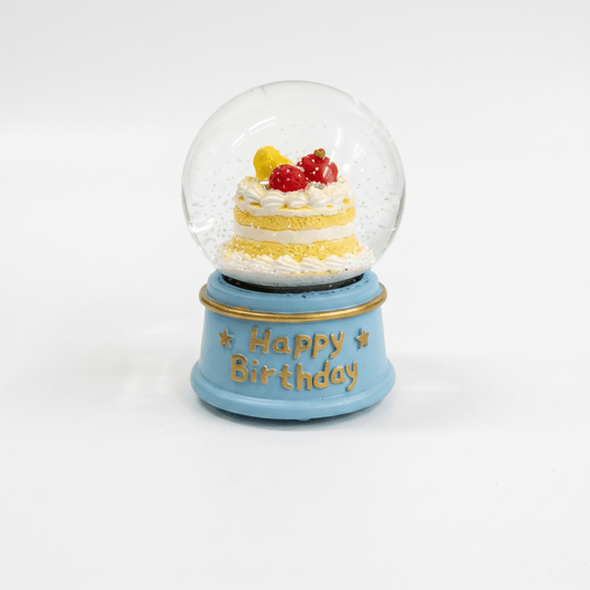Celestial Serenadeβ’ Birthday Cake &Bear Snow Globe with LED Light Birthday Cake Crystal ball | Celestial Serenade | Gift & Desk Decor