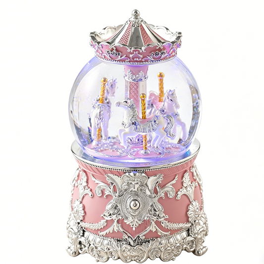 Celestial Serenade™ Bluetooth Carousel Snow Globe Music Box