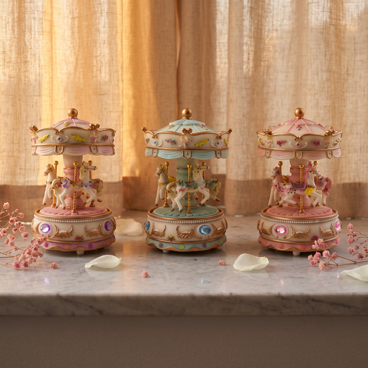 Carousel Rotating Music Box: A Whimsical Tiny Fairytale on Your Dresser