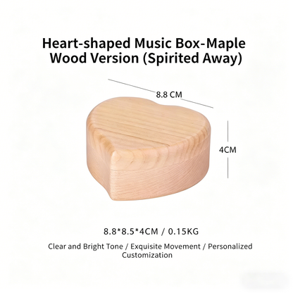 Celestial Serenade™ Heart-Shaped Wooden Music Box