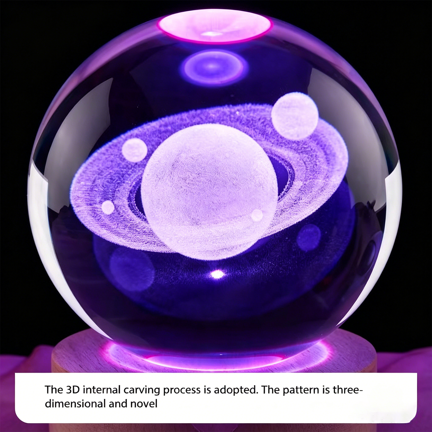Celestial Serenade™ 3D Engraved Crystal Ball Night Light