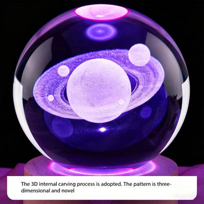 Celestial Serenade™ 3D Engraved Crystal Ball Night Light