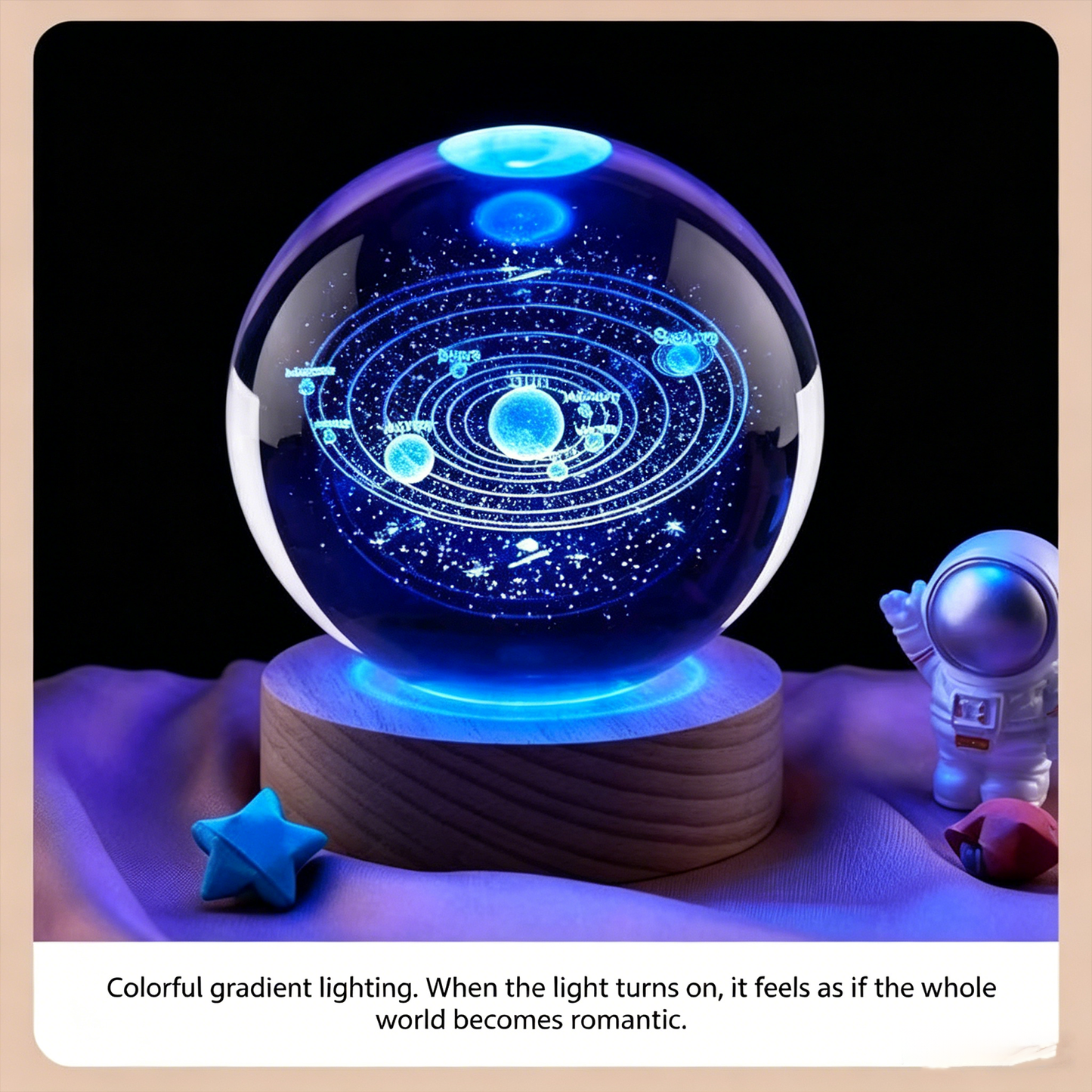 Celestial Serenade™ 3D Engraved Crystal Ball Night Light