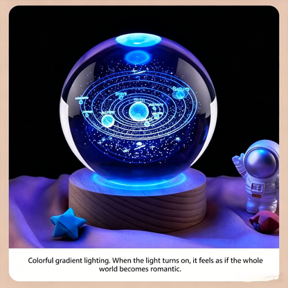 Celestial Serenade™ 3D Engraved Crystal Ball Night Light