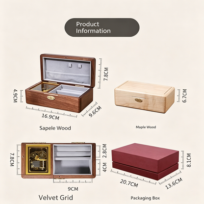 Celestial Serenade™ Wooden Jewelry Music Box