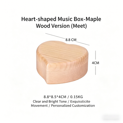 Celestial Serenade™ Heart-Shaped Wooden Music Box