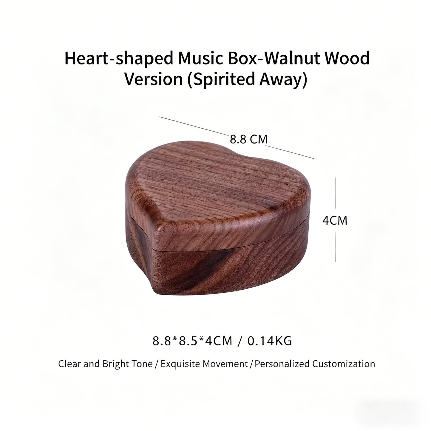 Celestial Serenade™ Heart-Shaped Wooden Music Box