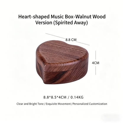 Celestial Serenade™ Heart-Shaped Wooden Music Box