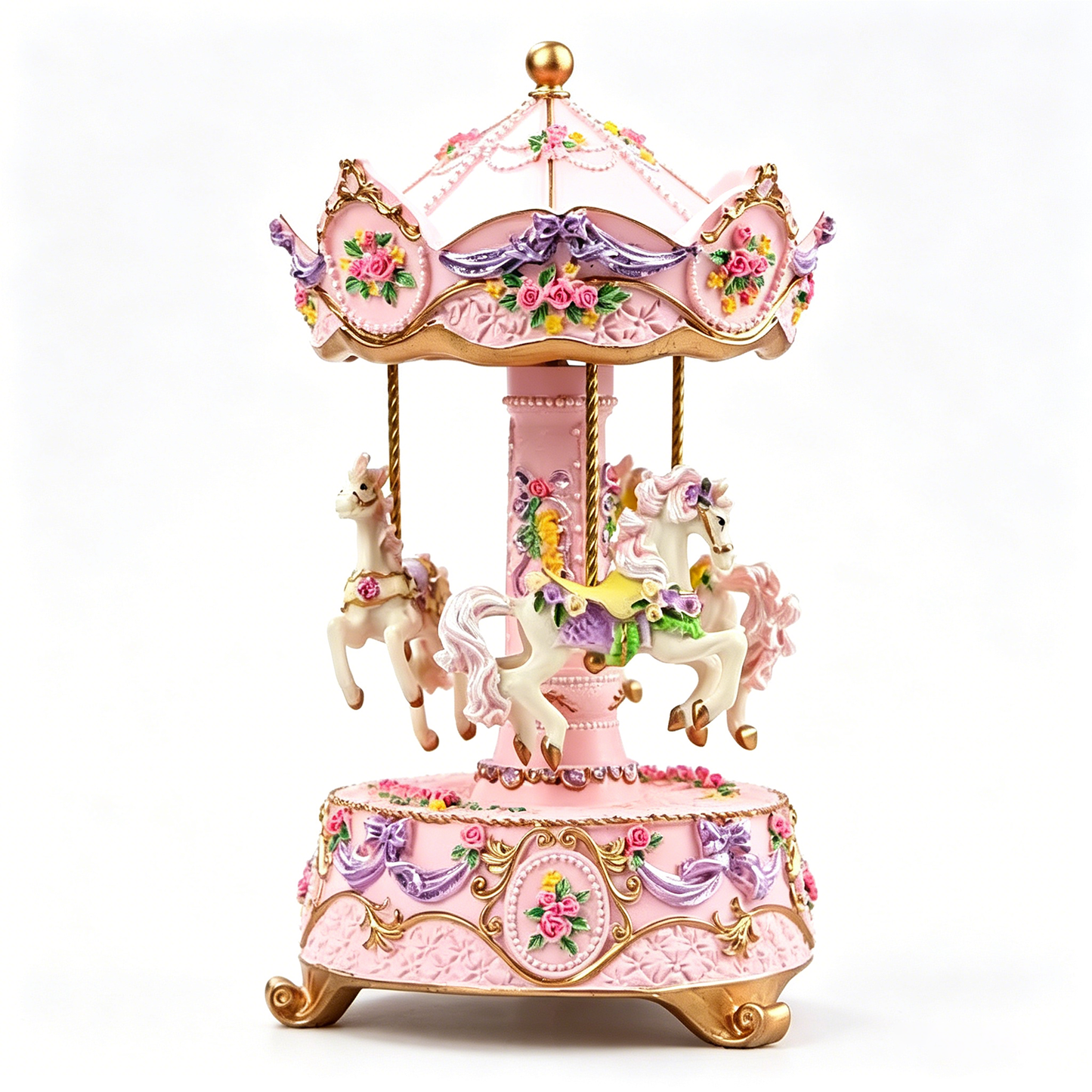 Celestial Serenade™ Rotating Carousel Music Box with LED Lights