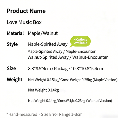 Celestial Serenade™ Heart-Shaped Wooden Music Box