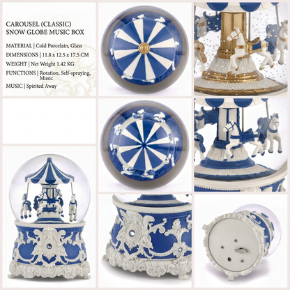 Celestial Serenade™ Carousel Snow Globe Music Box