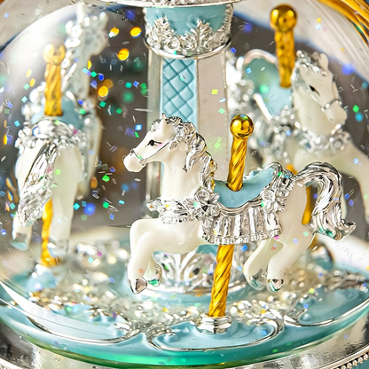 Celestial Serenade™ Bluetooth Carousel Snow Globe Music Box