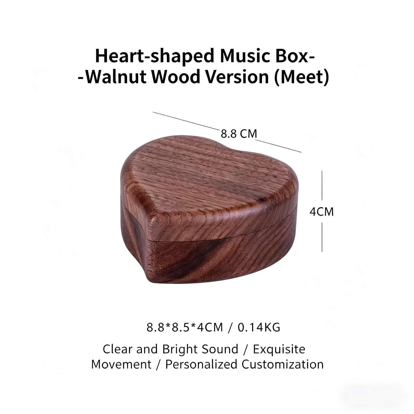 Celestial Serenade™ Heart-Shaped Wooden Music Box