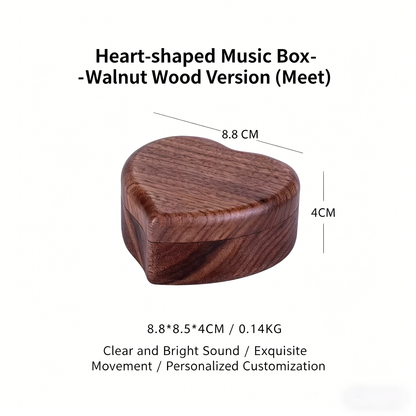 Celestial Serenade™ Heart-Shaped Wooden Music Box