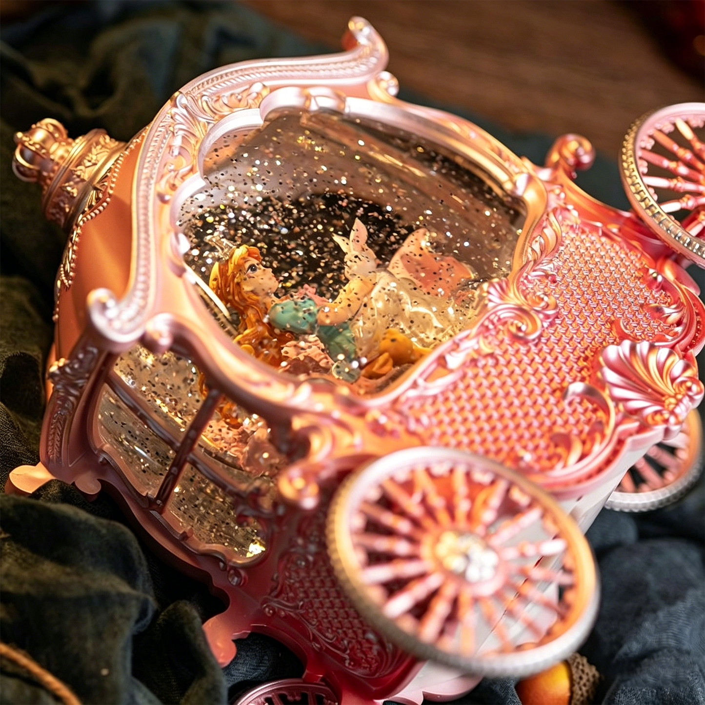 Celestial Serenade™ | Princess Carriage Snow Globe Music Box