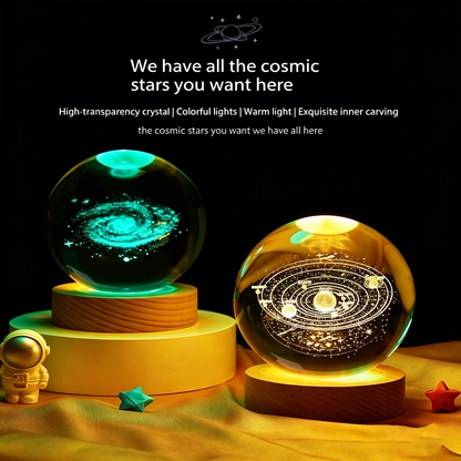 Celestial Serenade™ 3D Engraved Crystal Ball Night Light