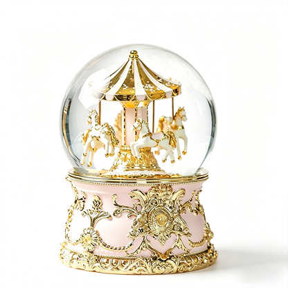 Celestial Serenade™ Multi-Color Carousel Snow Globe Music Box Collection