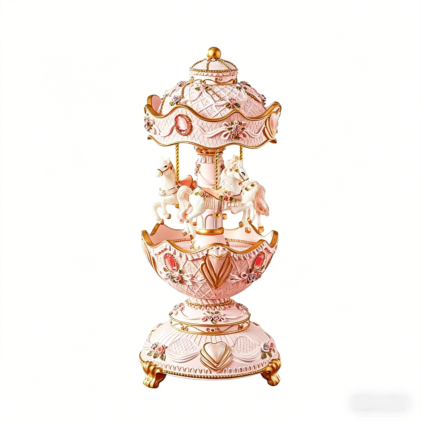 Celestial Serenade™ Pink Vintage Carousel Music Box
