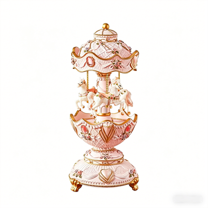 Celestial Serenade™ Pink Vintage Carousel Music Box