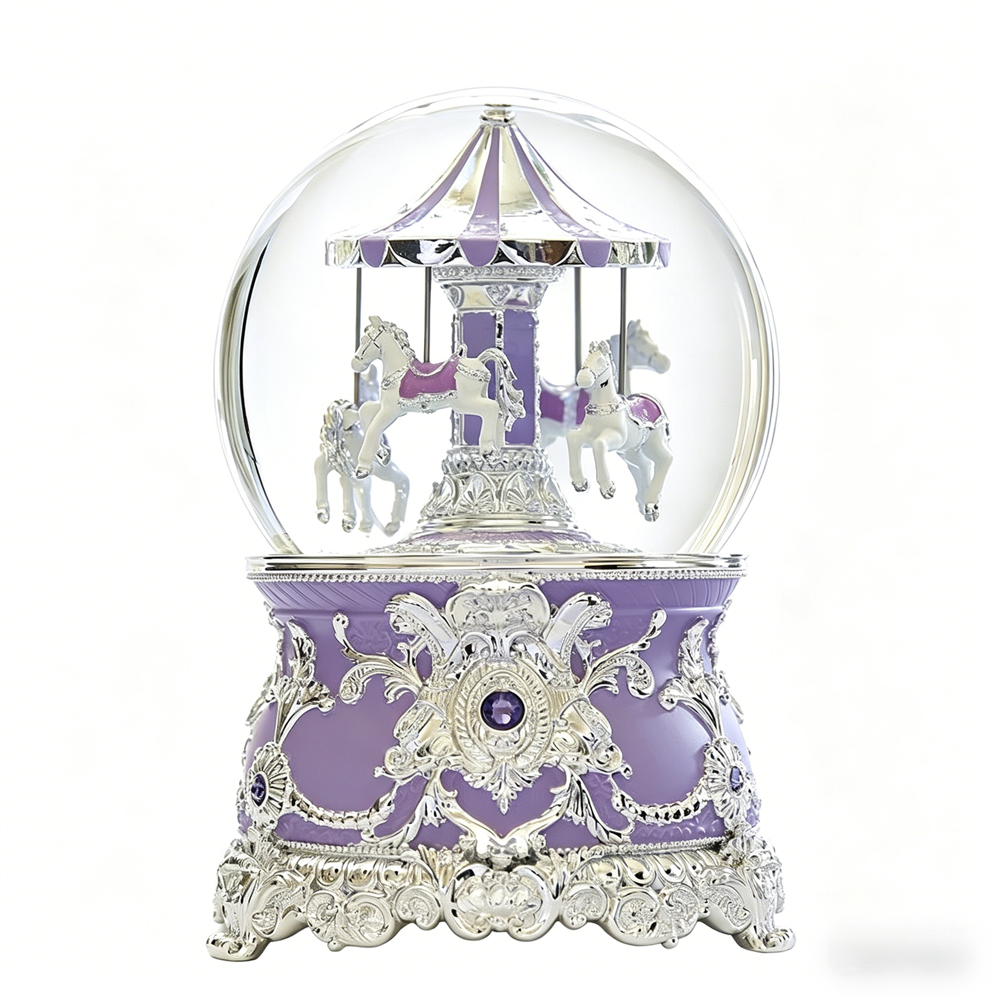 Celestial Serenade™ Multi-Color Carousel Snow Globe Music Box Collection