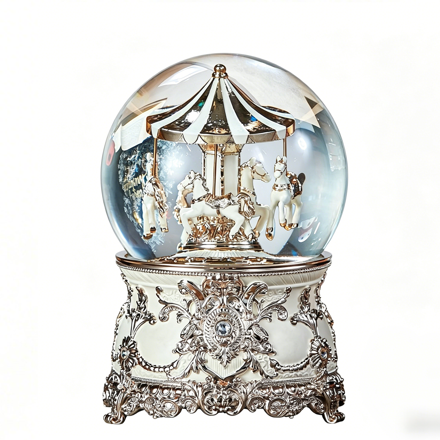 Celestial Serenade™ Multi-Color Carousel Snow Globe Music Box Collection