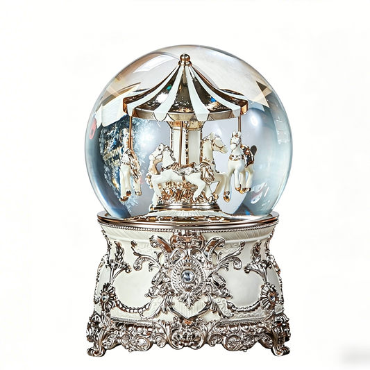 Celestial Serenade™ Multi-Color Carousel Snow Globe Music Box Collection