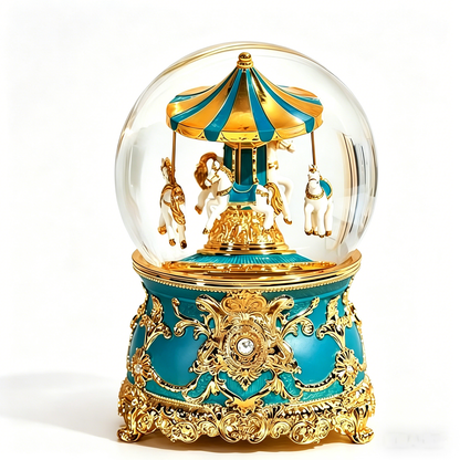 Celestial Serenade™ Multi-Color Carousel Snow Globe Music Box Collection