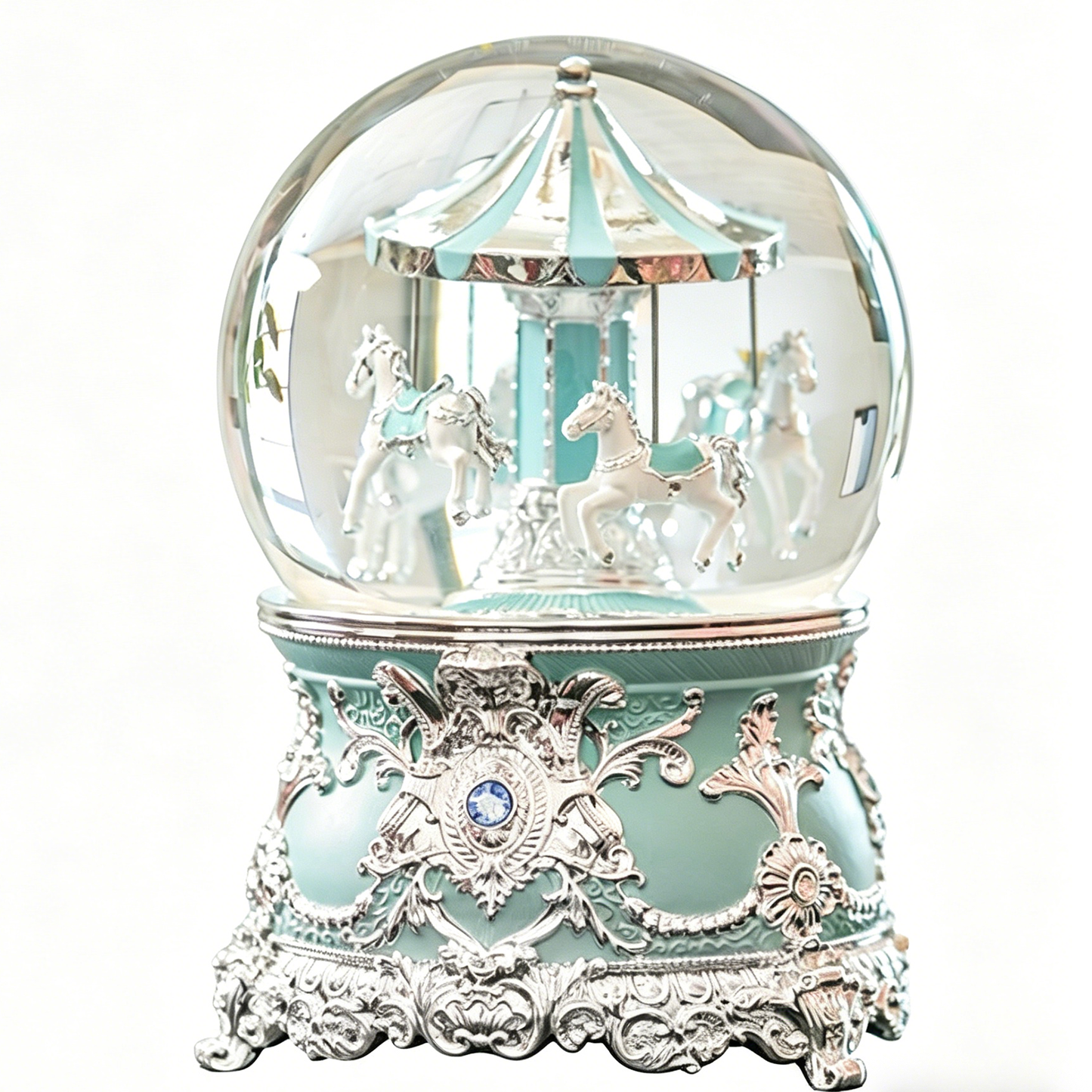 Celestial Serenade™ Multi-Color Carousel Snow Globe Music Box Collection