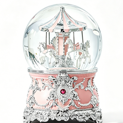 Celestial Serenade™ Multi-Color Carousel Snow Globe Music Box Collection