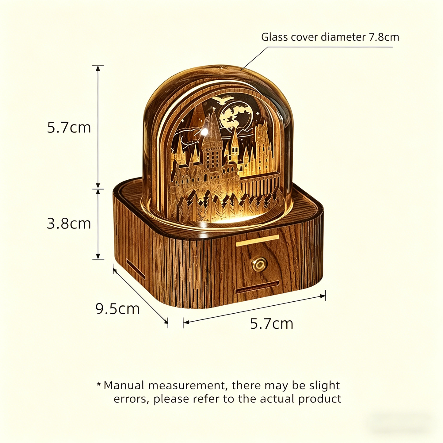 Celestial Serenade | Hogwarts Castle 3D Wooden Music Box with LED Night Light