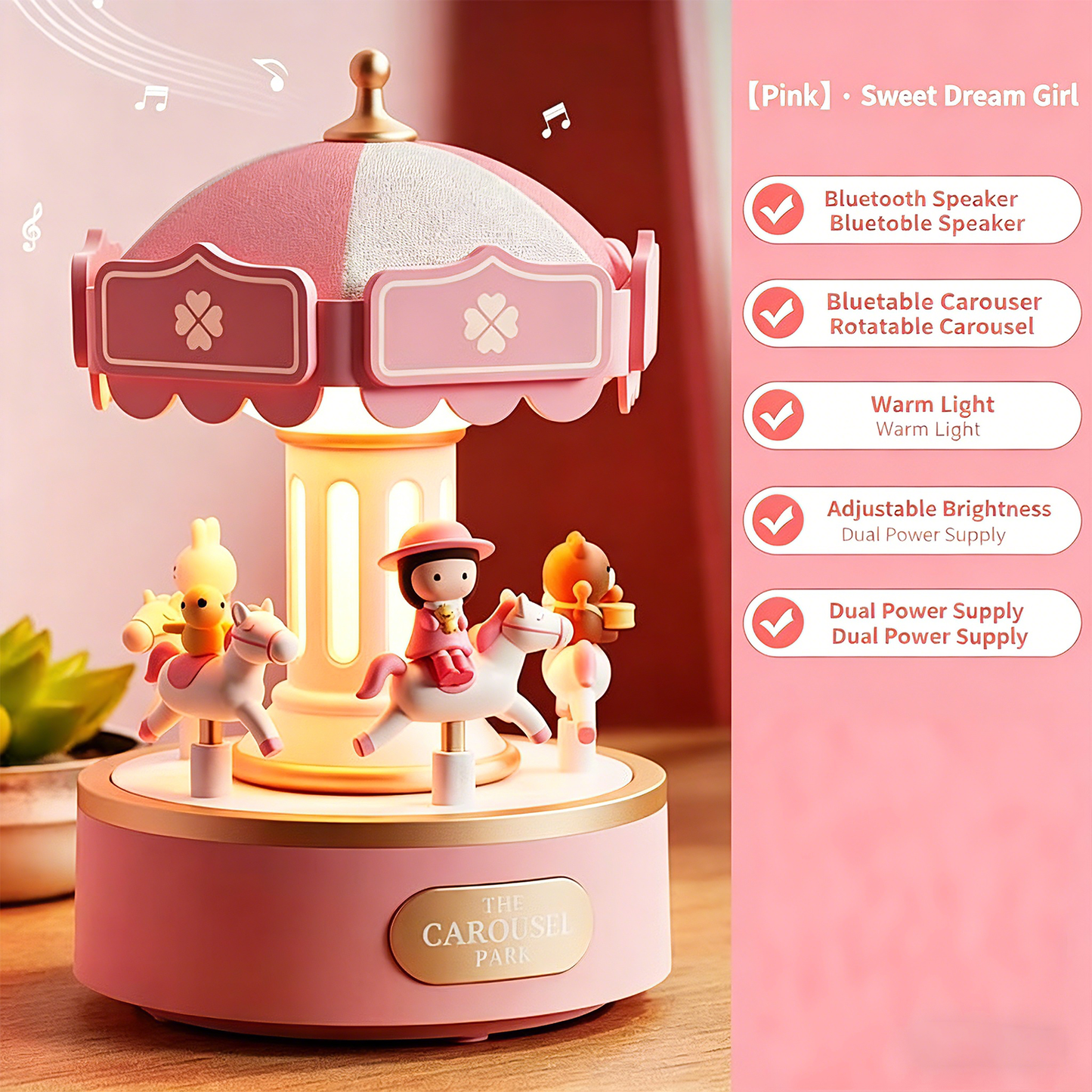 Celestial Serenade™ Carousel Bluetooth Music Box