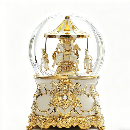 Celestial Serenade™ Multi-Color Carousel Snow Globe Music Box Collection