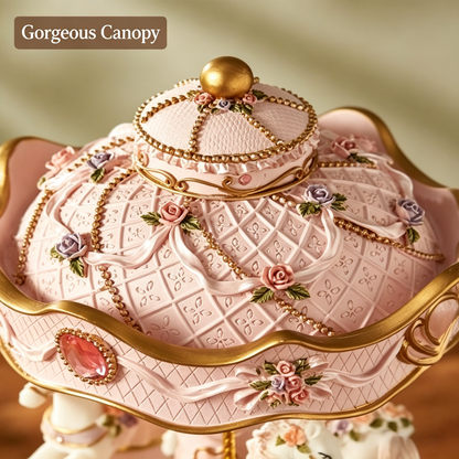 Celestial Serenade™ Pink Vintage Carousel Music Box