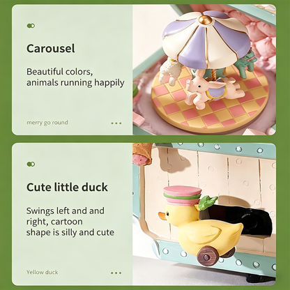 Celestial Serenade™ Carousel Clown Treasure Box Bluetooth Music Box