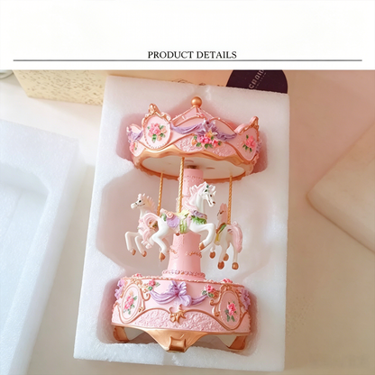 Celestial Serenade™ Rotating Carousel Music Box with LED Lights