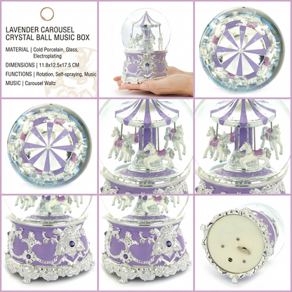 Celestial Serenade™ Multi-Color Carousel Snow Globe Music Box Collection