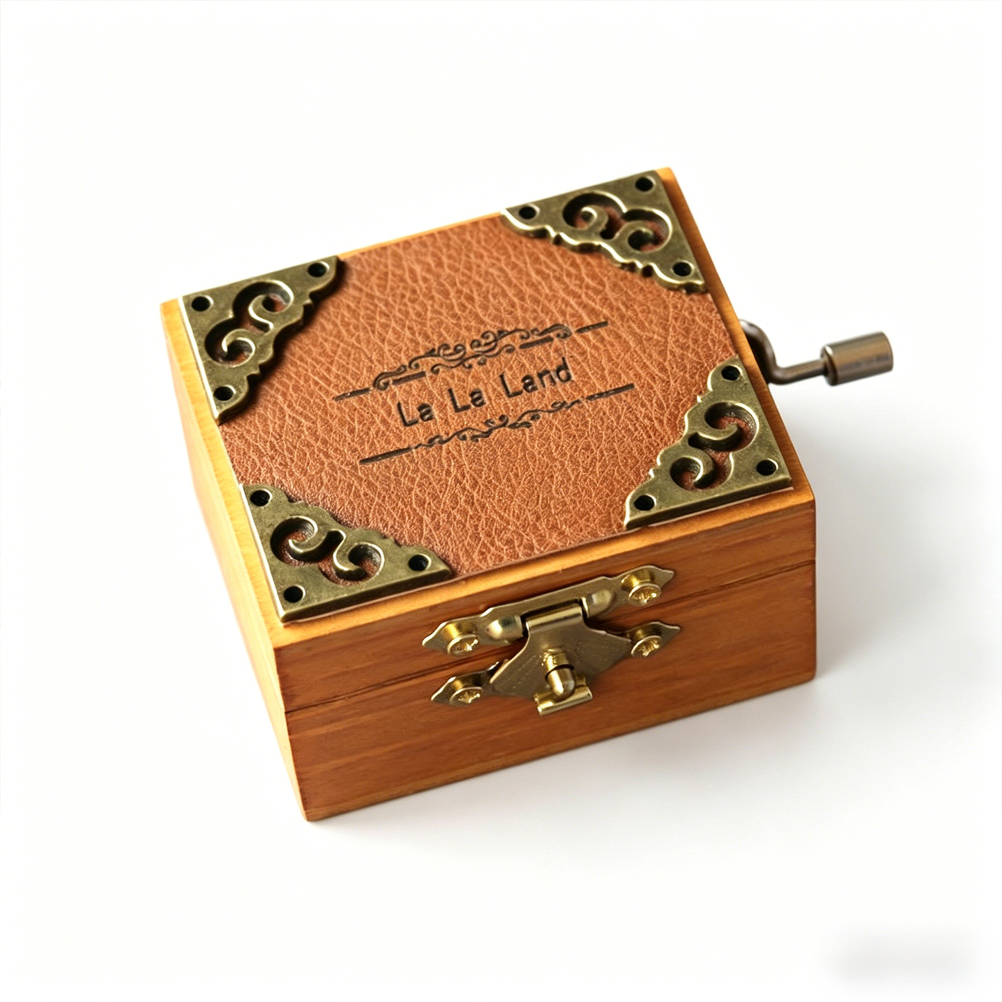 Celestial Serenade™ Vintage Hand-Crank Wooden Music Box
