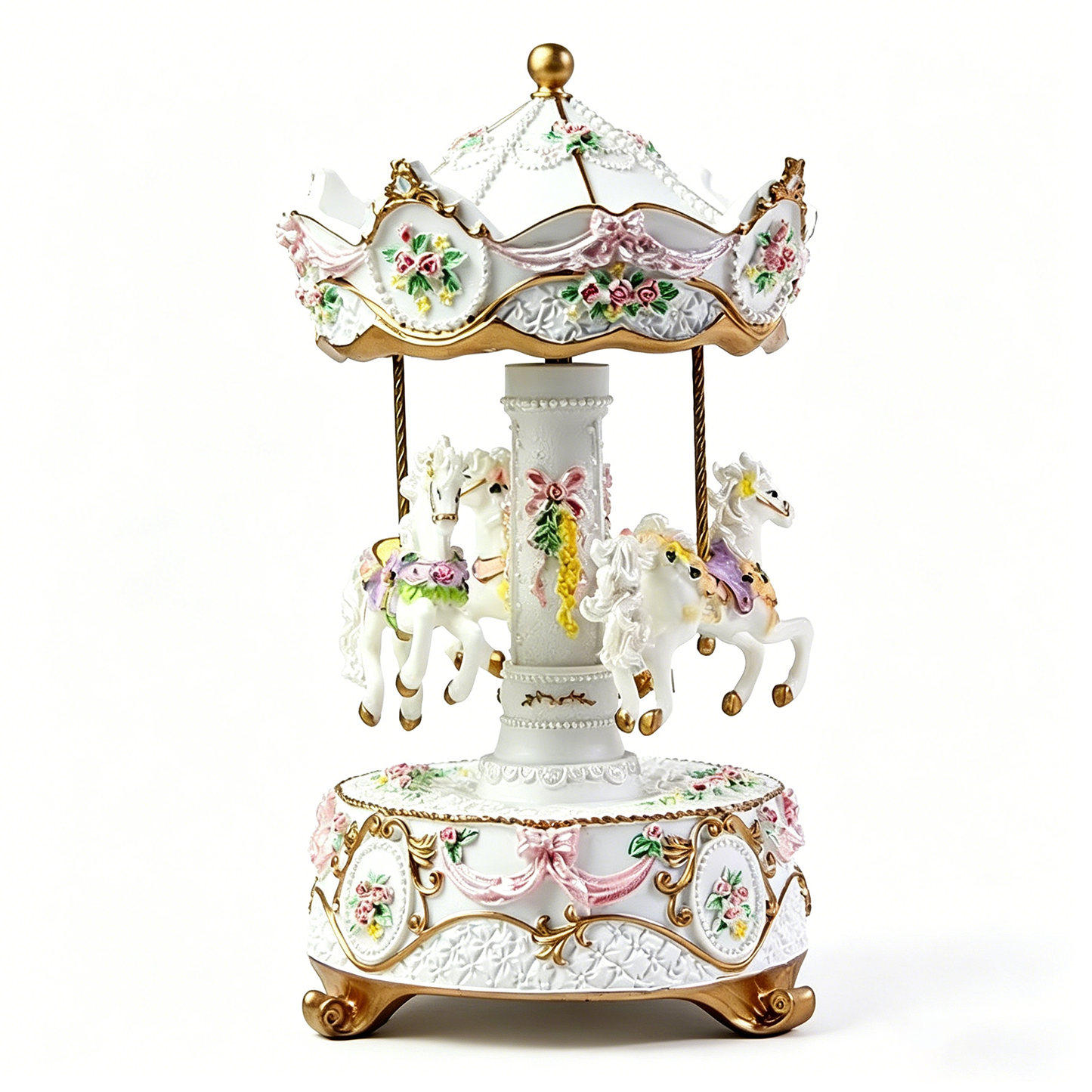 Celestial Serenade™ Rotating Carousel Music Box with LED Lights