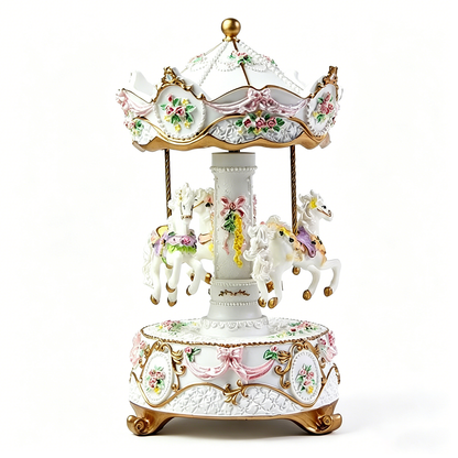 Celestial Serenade™ Rotating Carousel Music Box with LED Lights