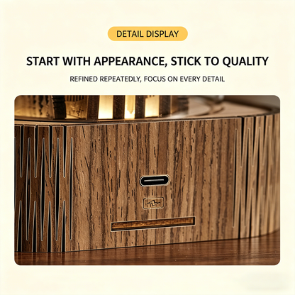 Celestial Serenade | Hogwarts Castle 3D Wooden Music Box with LED Night Light