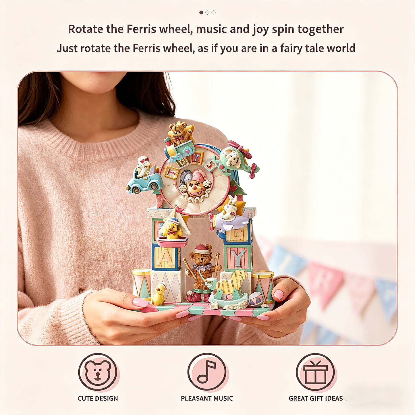 Celestial Serenade™ Vintage Carnival Ferris Wheel Music Box