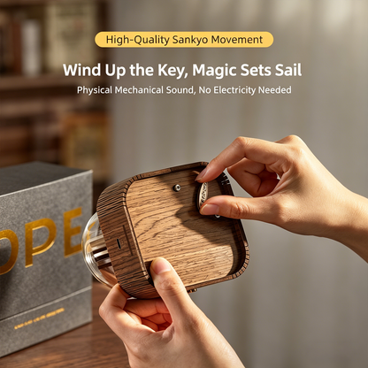 Celestial Serenade | Hogwarts Castle 3D Wooden Music Box with LED Night Light