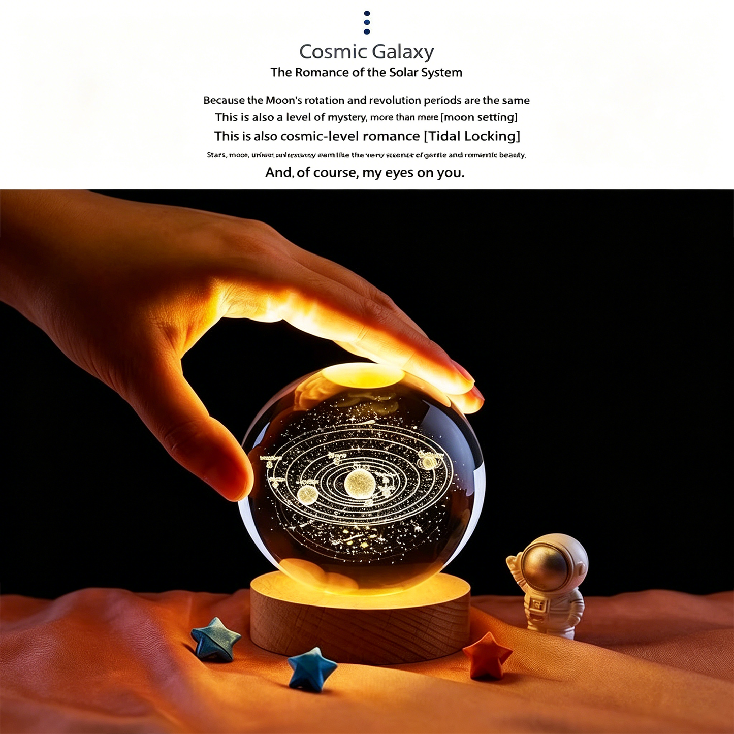 Celestial Serenade™ 3D Engraved Crystal Ball Night Light