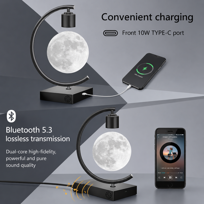Celestial Serenade Levitating Moon Lamp | Next-Gen Touch Control &amp; Full-Color Ambient Light