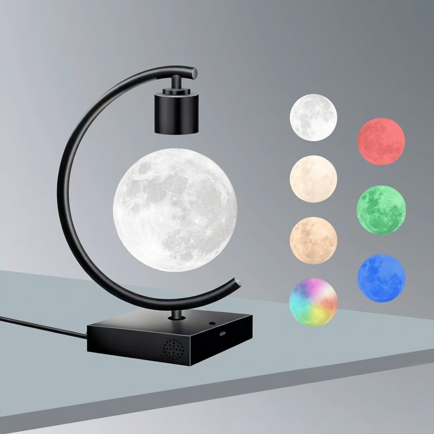 Celestial Serenade Levitating Moon Lamp | Next-Gen Touch Control &amp; Full-Color Ambient Light