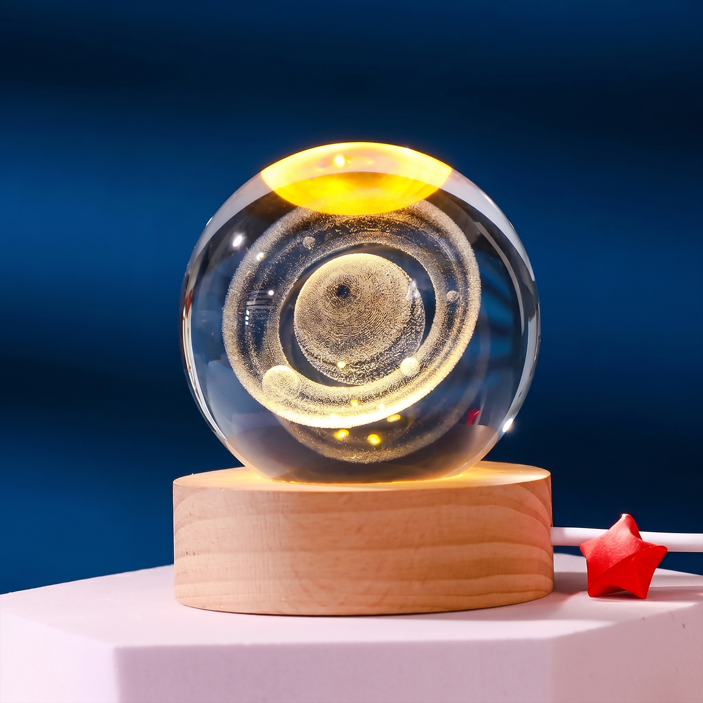 Celestial Serenade™ 3D Engraved Crystal Ball Night Light